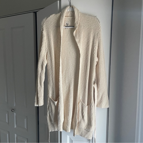 Billabong Knit Tie-Front Cardigan with Shawl Collar - Picture 2 of 7